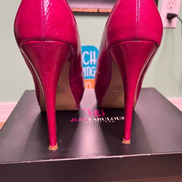 Pink Peep Toe Pumps - Picture 4 of 8